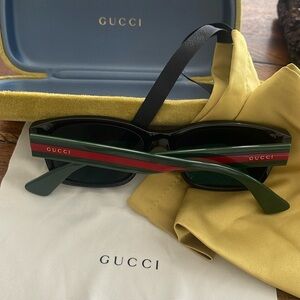 Gucci sunglasses frames GG0343O prescription glasses. Lenses have prescription.